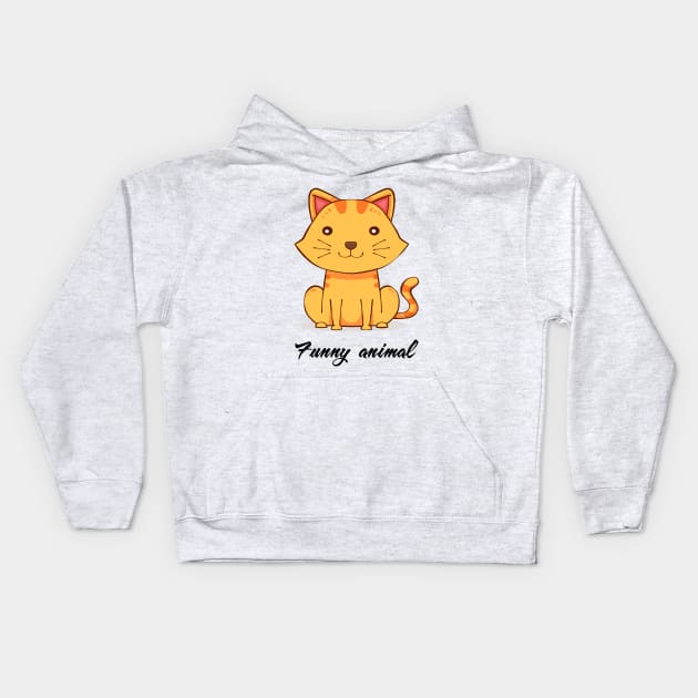 Cute cat lover Kids Hoodie by This is store